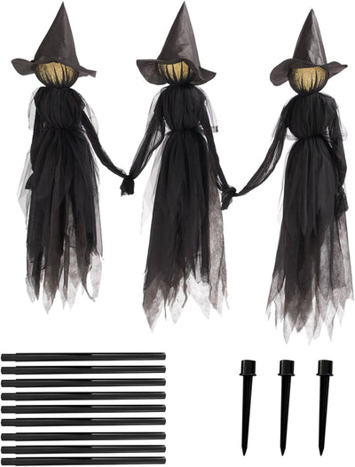 LED Spooky Black Witches