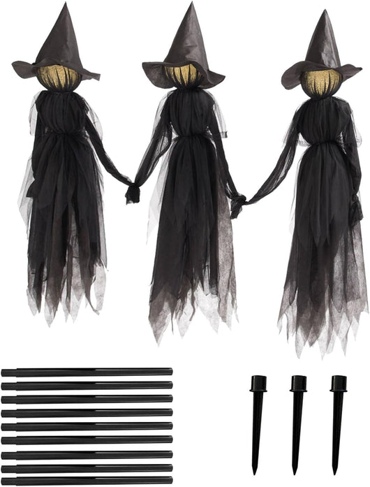 LED Spooky Black Witches