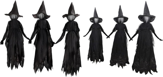 LED Spooky Black Witches