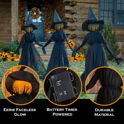 LED Spooky Black Witches