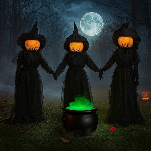 LED Spooky Black Witches